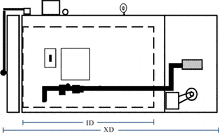 Technical drawing of a Steelman Oven